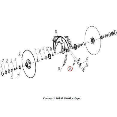 Чистик диска сошника Н 105.01.401, Н 105.01.401, Сеялка зерновая: СЗ-3.6 | СЗ-5.4 | ASTRA, 0,04